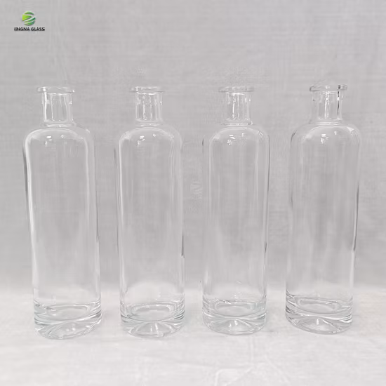 Haute qualité Super silex rond vide 750 ml Vodka Whisky Gin Brandy Tequila rhum bouteilles en verre bouteille d'alcool en verre