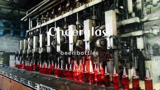 Bouteilles de bière en verre de bouteille de boisson de couleur avec sérigraphie